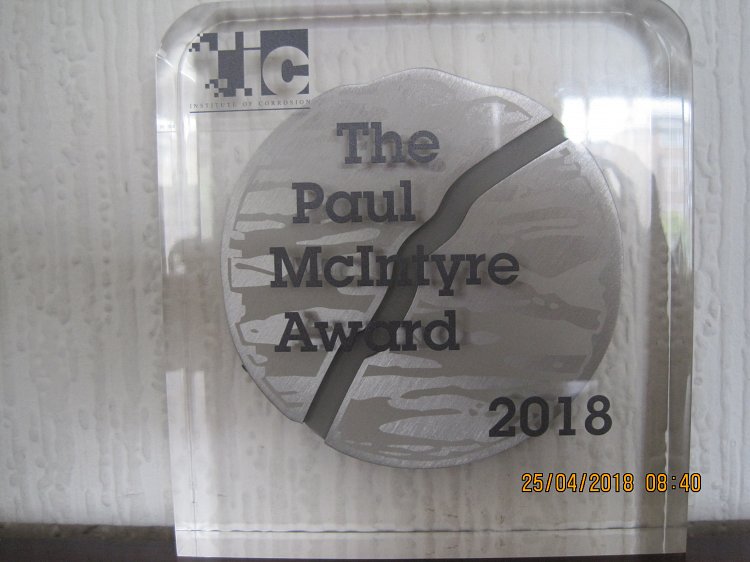 John Broomfield Awarded 2018 Paul McIntyre Prize